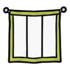 Icon: aufgehängtes Stoffchart