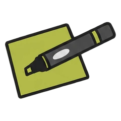 Moderationskarte mit Stift